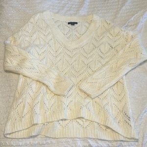 Cream American Eagle sweater